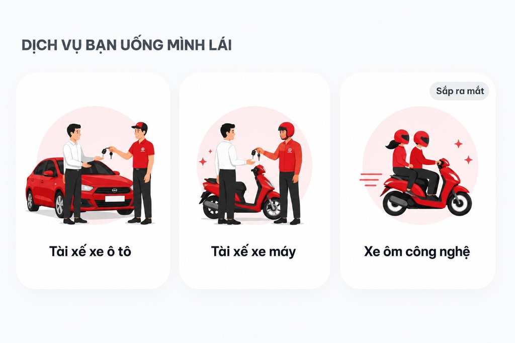 Dịch vụ Bạn Uống Mình Lái